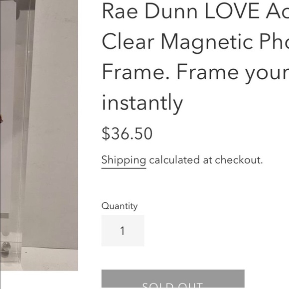 New Rae Dunn "LOVE" clear Acrylic Picture Frame 4”x 6”in photo stand - Picture 4 of 4